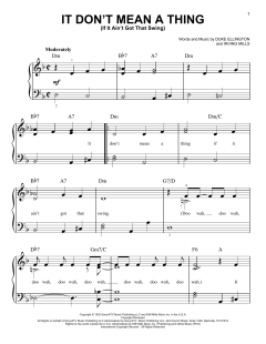 It Don't Mean A Thing (If It Ain't Got That Swing) von Duke Ellington (Download) 