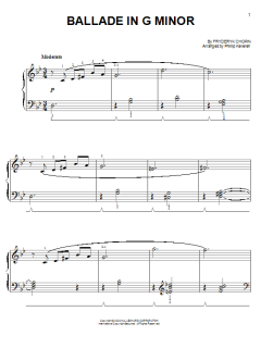 Ballade In G Minor, No. 1, Op. 23 von Frédéric Chopin (Download) 
