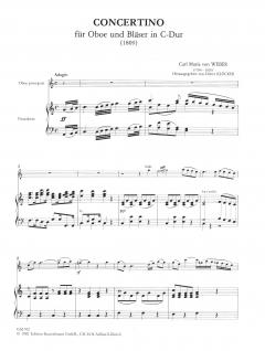 Concertino in C-Dur von Carl Maria von Weber für Oboe und Klavier im Alle Noten Shop kaufen
