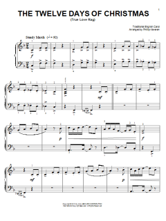 The Twelve Days Of Christmas [Ragtime version] von Traditional English Carol (Download) 