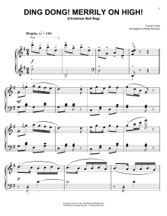 Ding Dong! Merrily On High! [Ragtime version] von French Carol (Download) 