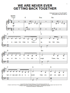 We Are Never Ever Getting Back Together von Taylor Swift (Download) 