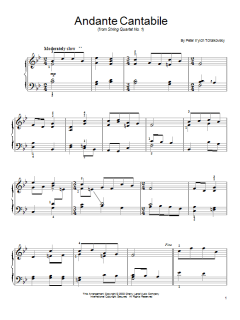 Andante Cantabile von Peter Iljitsch Tschaikowsky (Download) 