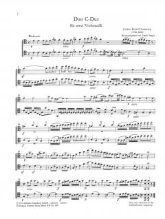 Duo C-Dur von Johann Rudolf Zumsteeg für 2 Violoncelli im Alle Noten Shop kaufen