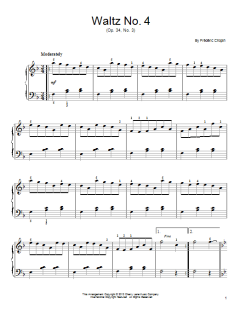 Waltz No. 4, Op. 34, No. 3 von Frédéric Chopin (Download) 