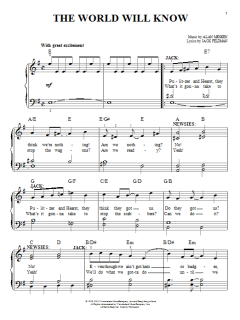 The World Will Know von Alan Menken (Download) 