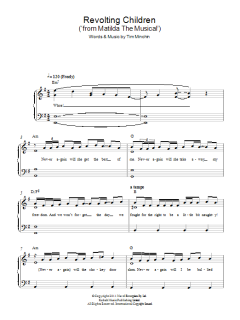 Revolting Children ('From Matilda The Musical') von Tim Minchin (Download) 