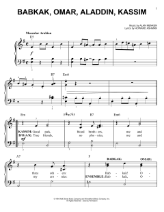 Babkak, Omar, Aladdin, Kassim von Alan Menken (Download) 