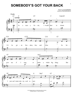 Somebody's Got Your Back von Alan Menken (Download) 