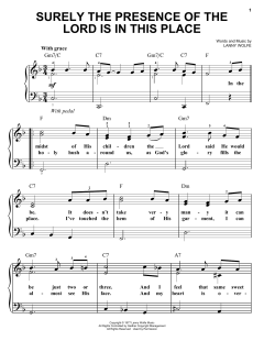 Surely The Presence Of The Lord Is In This Place von Lanny Wolfe (Download) 