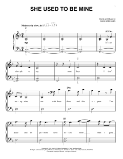 She Used To Be Mine von Sara Bareilles (Download) 