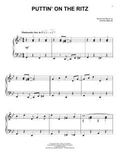 Puttin' On The Ritz von Irving Berlin (Download) 
