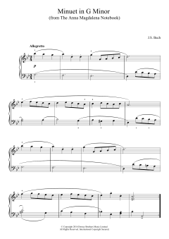 Minuet in G Minor von Johann Sebastian Bach (Download) 