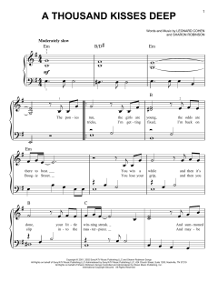 A Thousand Kisses Deep von Leonard Cohen (Download) 