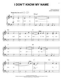 I Don't Know My Name von Grace VanderWaal (Download) 
