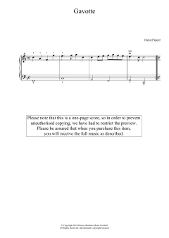 Gavotte von Daniel Speer (Download) 