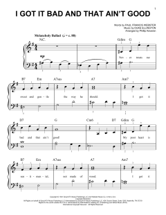 I Got It Bad And That Ain't Good von Duke Ellington (Download) 