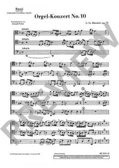 Orgel-Konzert Nr. 10 d-Moll op. 7/4 HWV 309 von Georg Friedrich Händel 