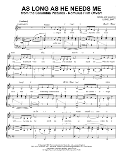 As Long As He Needs Me von Lionel Bart (Download) 