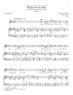 Weep You No More von Roger Quilter (Download) 