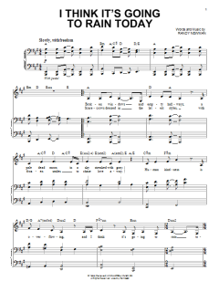 I Think It's Going To Rain Today von Randy Newman (Download) 