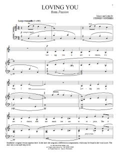 Loving You von Stephen Sondheim (Download) 