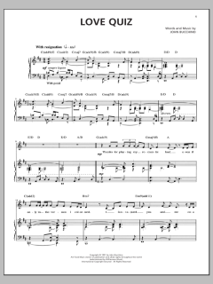 Love Quiz von John Bucchino (Download) 