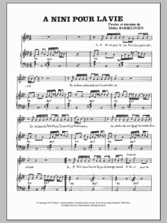 A Nini Pour La Vie von Didier Barbelivien (Download) 