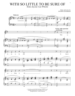 With So Little To Be Sure Of von Stephen Sondheim (Download) 