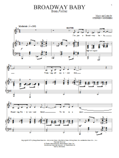 Broadway Baby von Stephen Sondheim (Download) 
