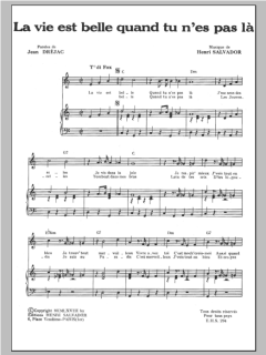 La Vie Est Belle Quand Tu N'es Pas von Henri Salvador (Download) 