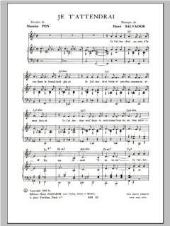 Je T'attendrai von Henri Salvador (Download) 