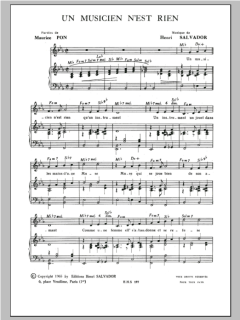Musicien N'est Rien von Henri Salvador (Download) 