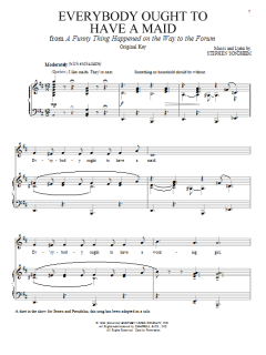 Everybody Ought To Have A Maid von Stephen Sondheim (Download) 