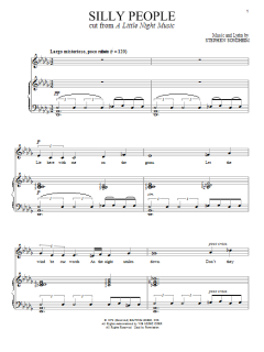 Silly People von Stephen Sondheim (Download) 