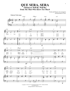 Que Sera, Sera (Whatever Will Be, Will Be) von Jay Livingston (Download) 