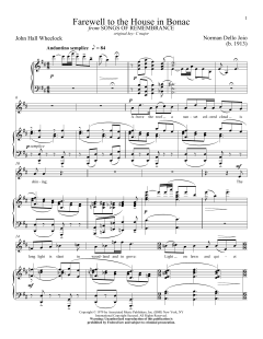 Farewell To The House In Bonac von Norman Dello Joio (Download) 