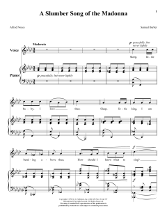 A Slumber Song Of The Madonna von Samuel Barber (Download) 