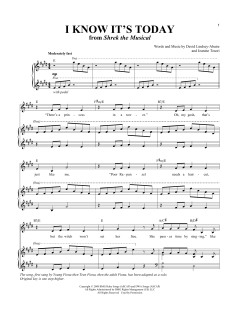 I Know It's Today (Young Fiona and Teen Fiona) von Jeanine Tesori (Download) 