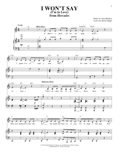 I Won't Say (I'm In Love) von Alan Menken (Download) 