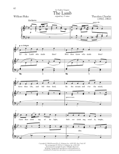 The Lamb von Theodore Chanler (Download) 