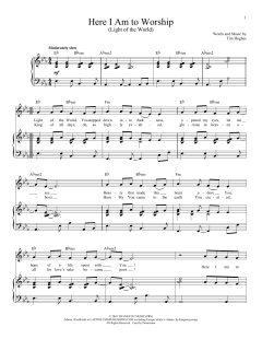 Here I Am To Worship (Light Of The World) von Tim Hughes (Download) 