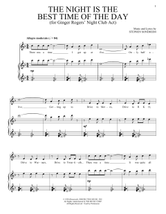 The Night Is The Best Time Of The Day von Stephen Sondheim (Download) 
