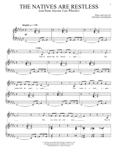 The Natives Are Restless von Stephen Sondheim (Download) 
