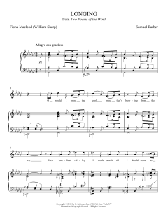 Longing von Samuel Barber (Download) 