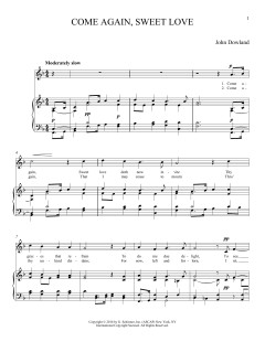 Come Again, Sweet Love von John Dowland (Download) 