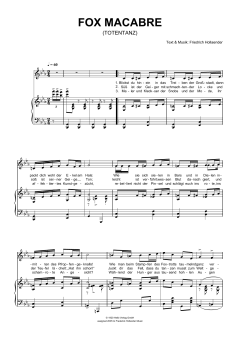 Fox Macabre (Totentanz) von Friedrich Holländer (Download) 