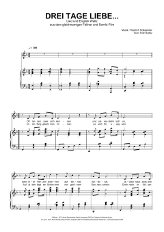 Drei Tage Liebe von Friedrich Holländer (Download) 