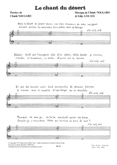 Chant Du Desert von Claude Nougaro (Download) 