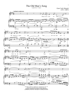 The Old Man's Song von Gian Carlo Menotti (Download) 